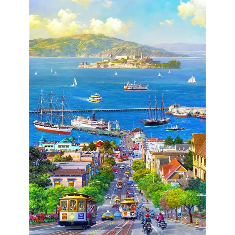 

Scenery DIY Painting By Numbers For Adults Colouring Zero Basis HandPainted Oil Picture Drawing Paint By Numbers Home Decor