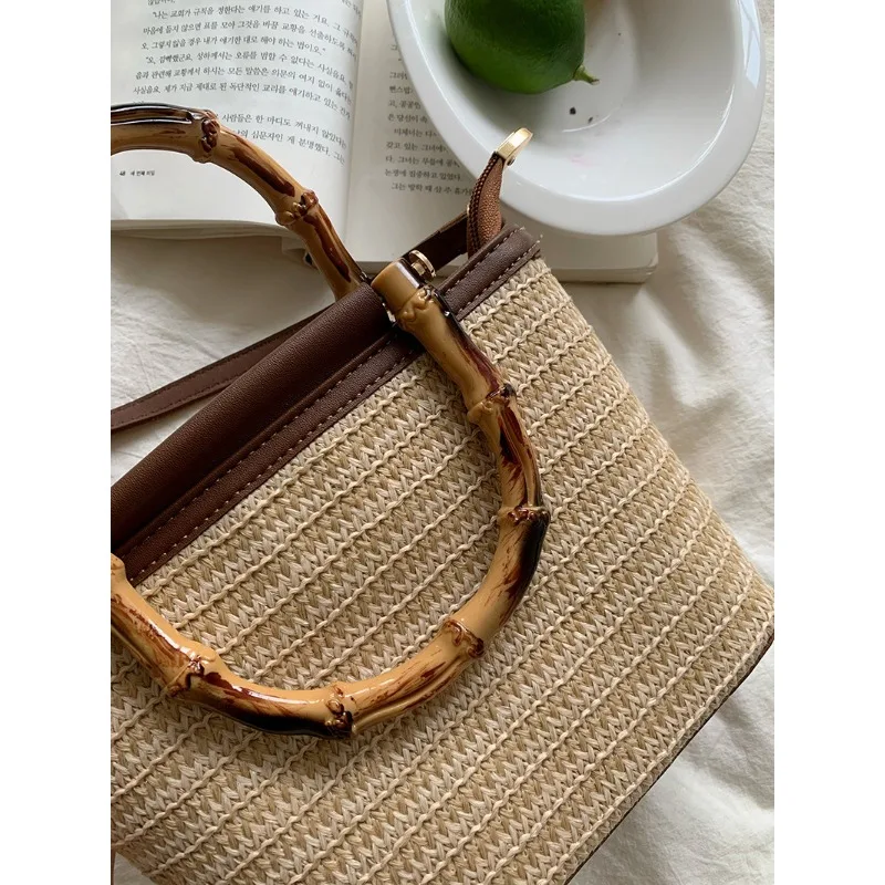 2025 Nova bolsa feminina pequena de tecido – bolsa crossbody de verão e balde portátil |   Bolsa feminina texturizada estilo único mini moda