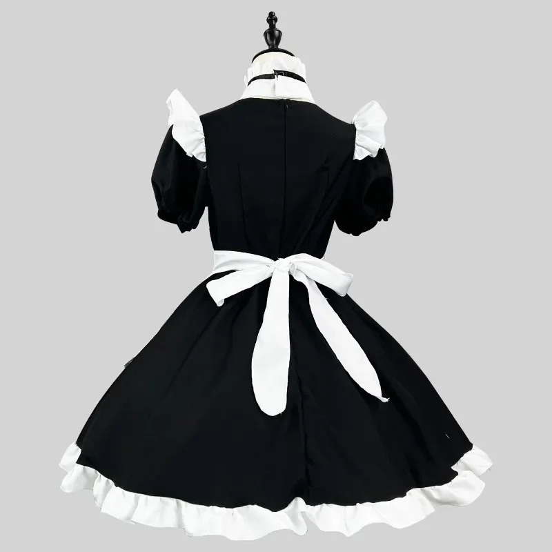 Black White Lolita Maid Costume Cosplay Costumes Cute Dress Sexy French Apron Uniform Cafe Maid Party Skirt Women Clothing