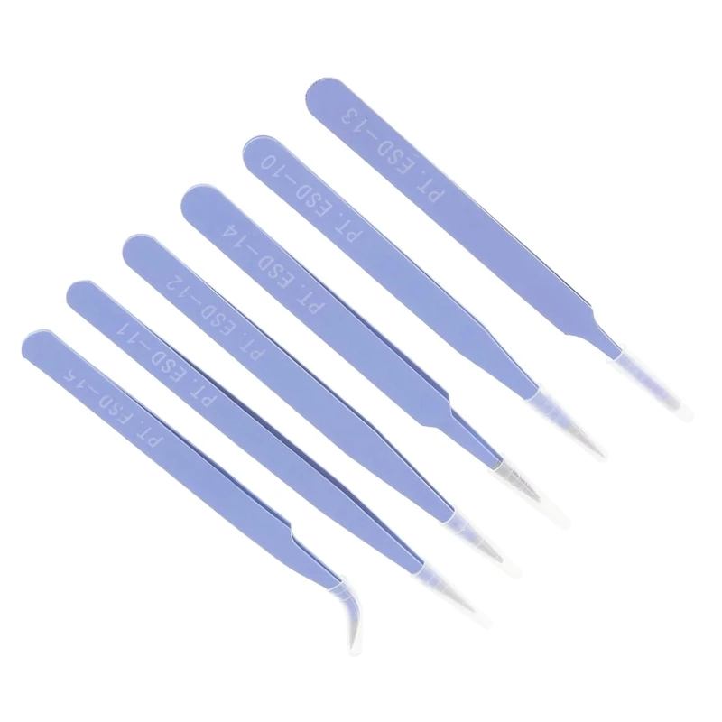 공예 보석 실험실 dropship에 대 한 6 Pcs 정전기 방지 족집게 116mm-133mm 정밀 족집게