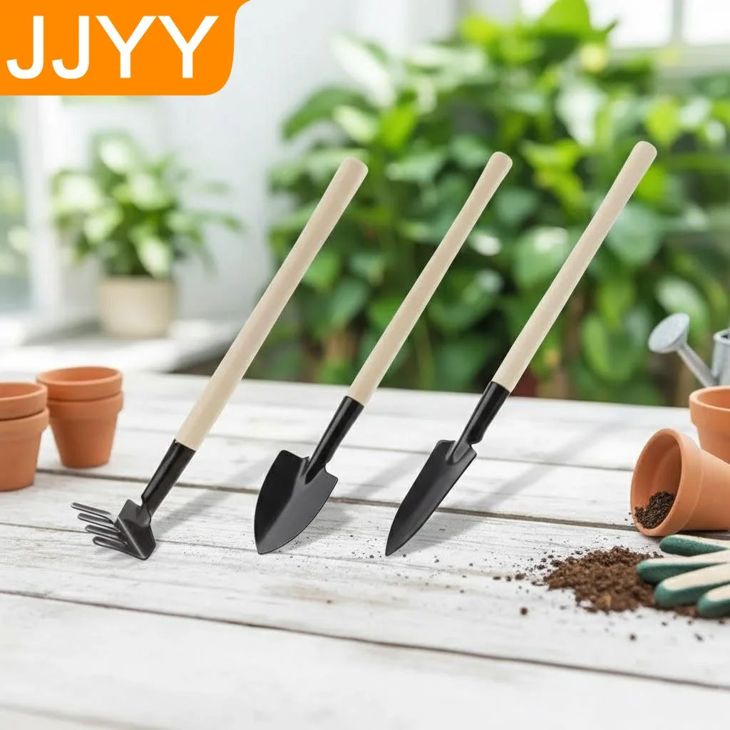 3pcs Mini Gardening Tools Set Home Balcony Spade Rake Planting Digging Hand Tools Irrigation Kit Garden