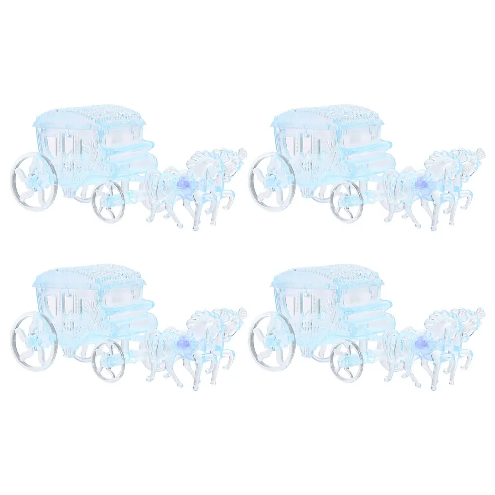 

4pcs European Carriage Candy Box Wedding Party Favor Gift Packaging Box For Treats Jewelry Storage Favours Container