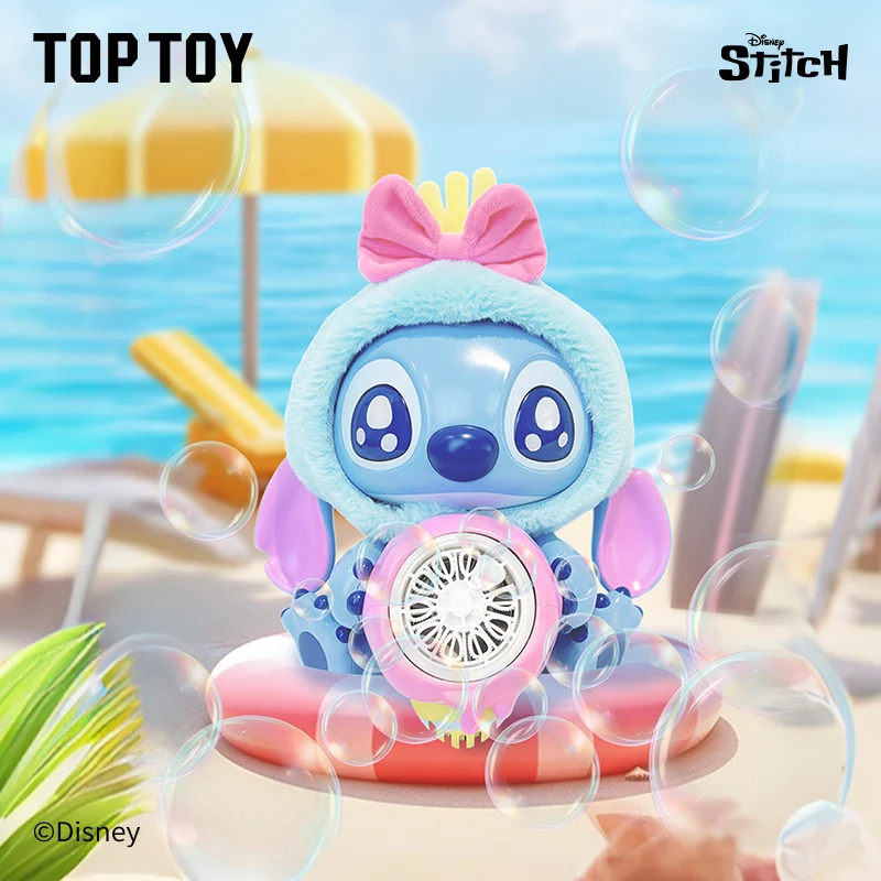 

Toptoy New Disney Genuine Stitch Interstellar Baby Bubble Machine Toys Anime Stitch Figurines Blind Box Ornaments Birthday Gifts