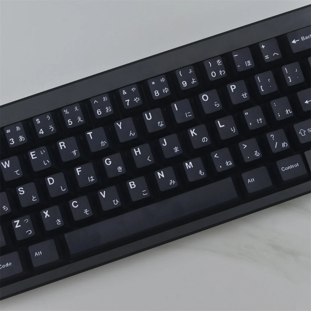 129 Keys GMK Wob Keycaps Cherry Profile Japanese Minimalist Black Keycap PBT Dye Sublimation Mechanical Keyboard Keycap MX Switc