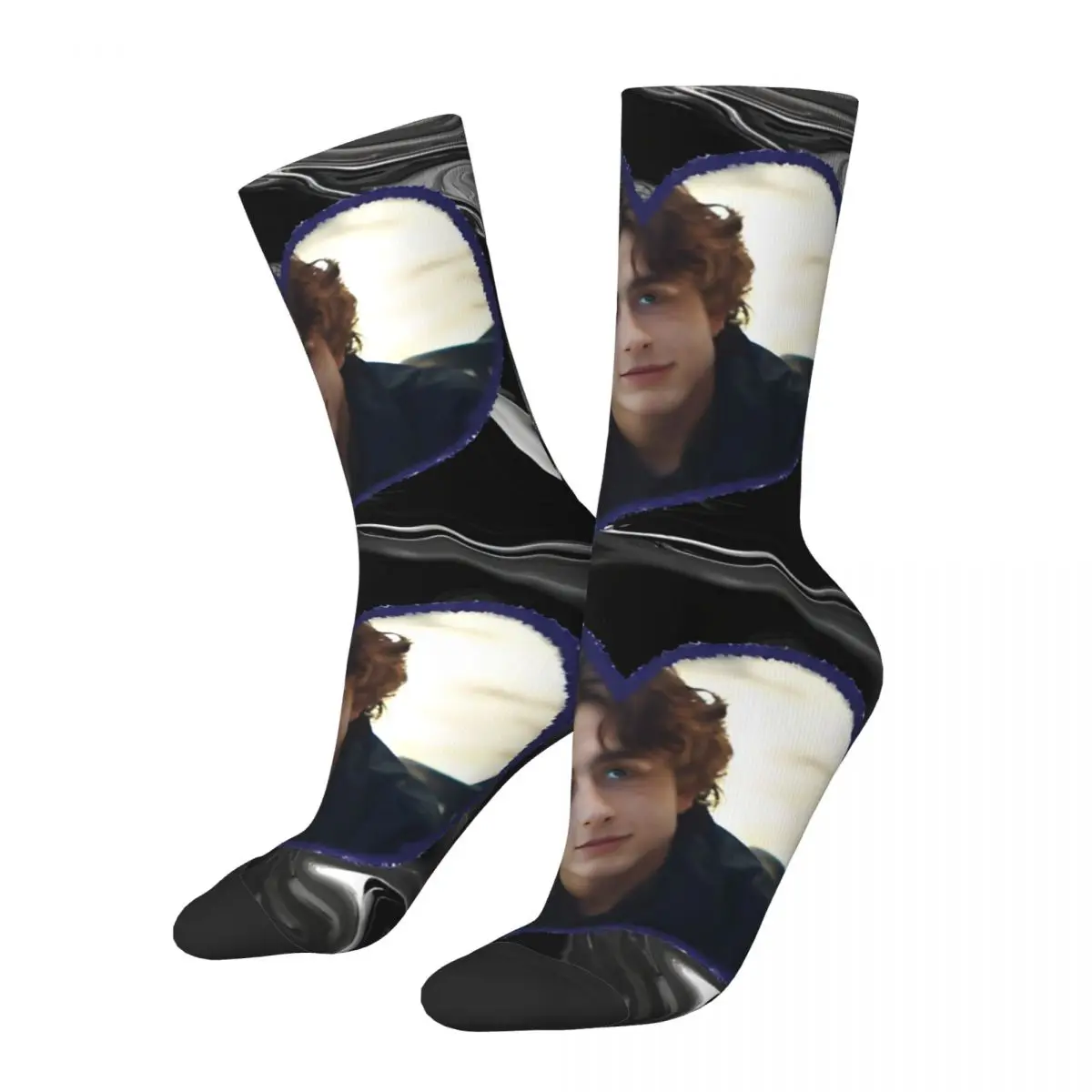 Crazy compression Is Love Sock for Men Vintage Timothee Chalamet Quality Pattern Crew Sock Novelty