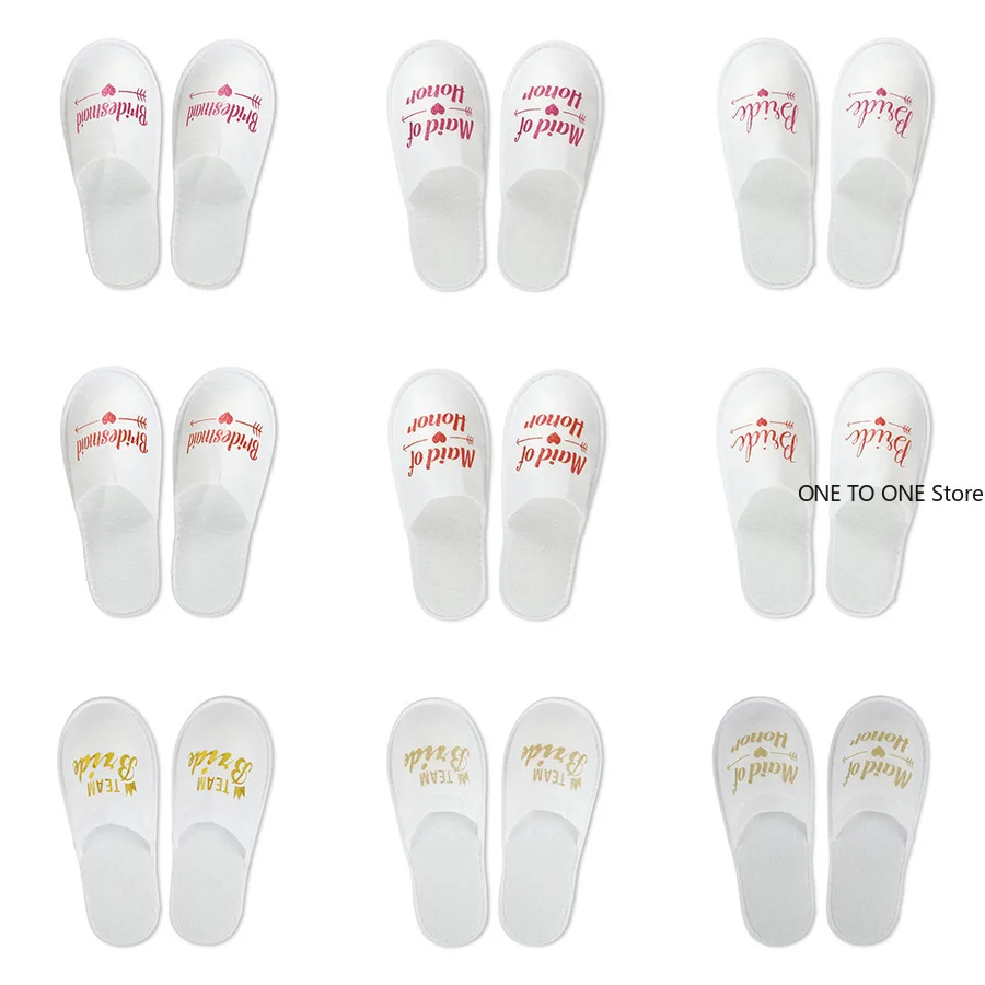 

wholesale Wedding Party Guests Home Slip-on Letter Print Shoes, For Bride And Bachelorettes Bridal Party Cross Strap Slippers