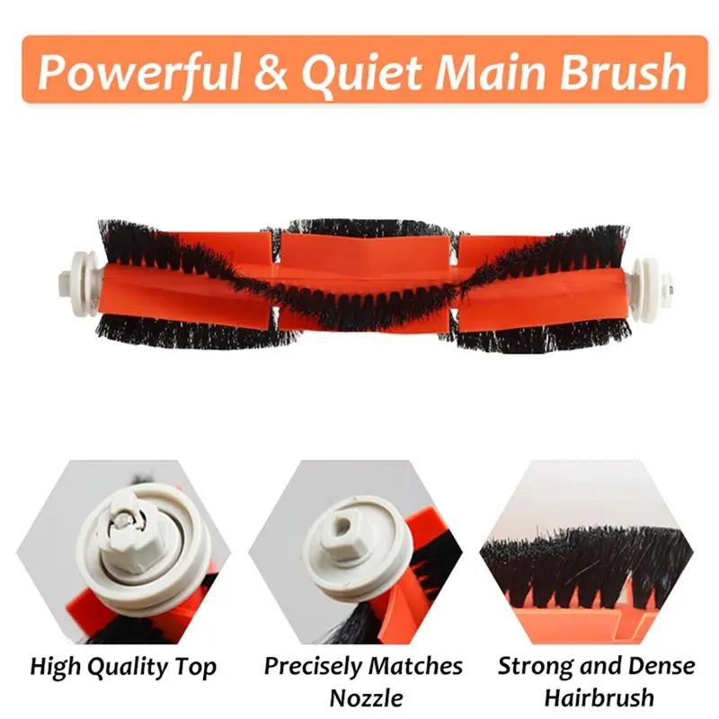 

Боковая щетка ABUB + HEPA-фильтр + роликовая щетка для роботов-пылесосов XIAOMI 1/2 поколения, для Roborock S50 S55, запчасти для пылесосов