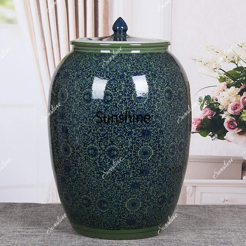 Ceramic rice storage box moisture-proof 20kg15kg 50kg sealed water tank with lid