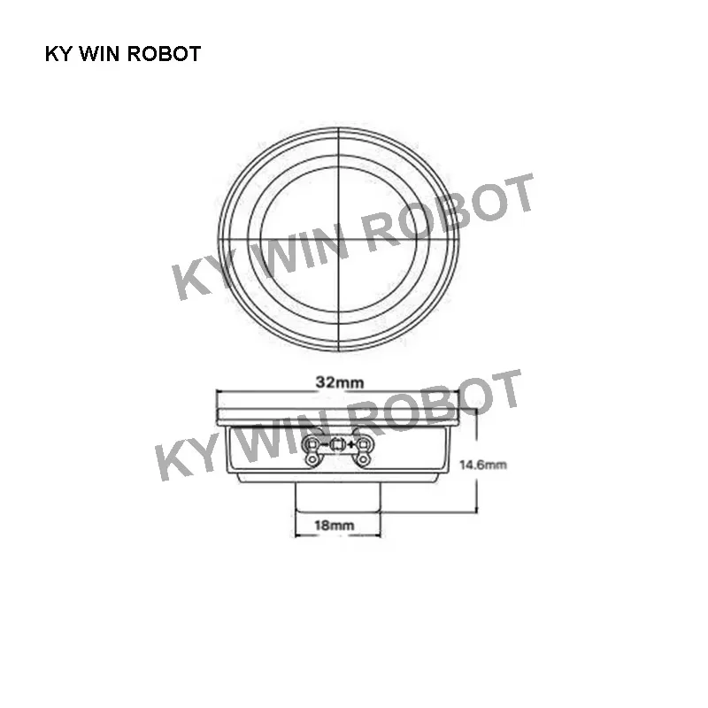 2PCS/Lot High Quality Speaker Horn 3W 4R Diameter 3.2CM 32MM Mini Amplifier Rubber Gasket Loudspeaker Trumpet thickness 14.6MM