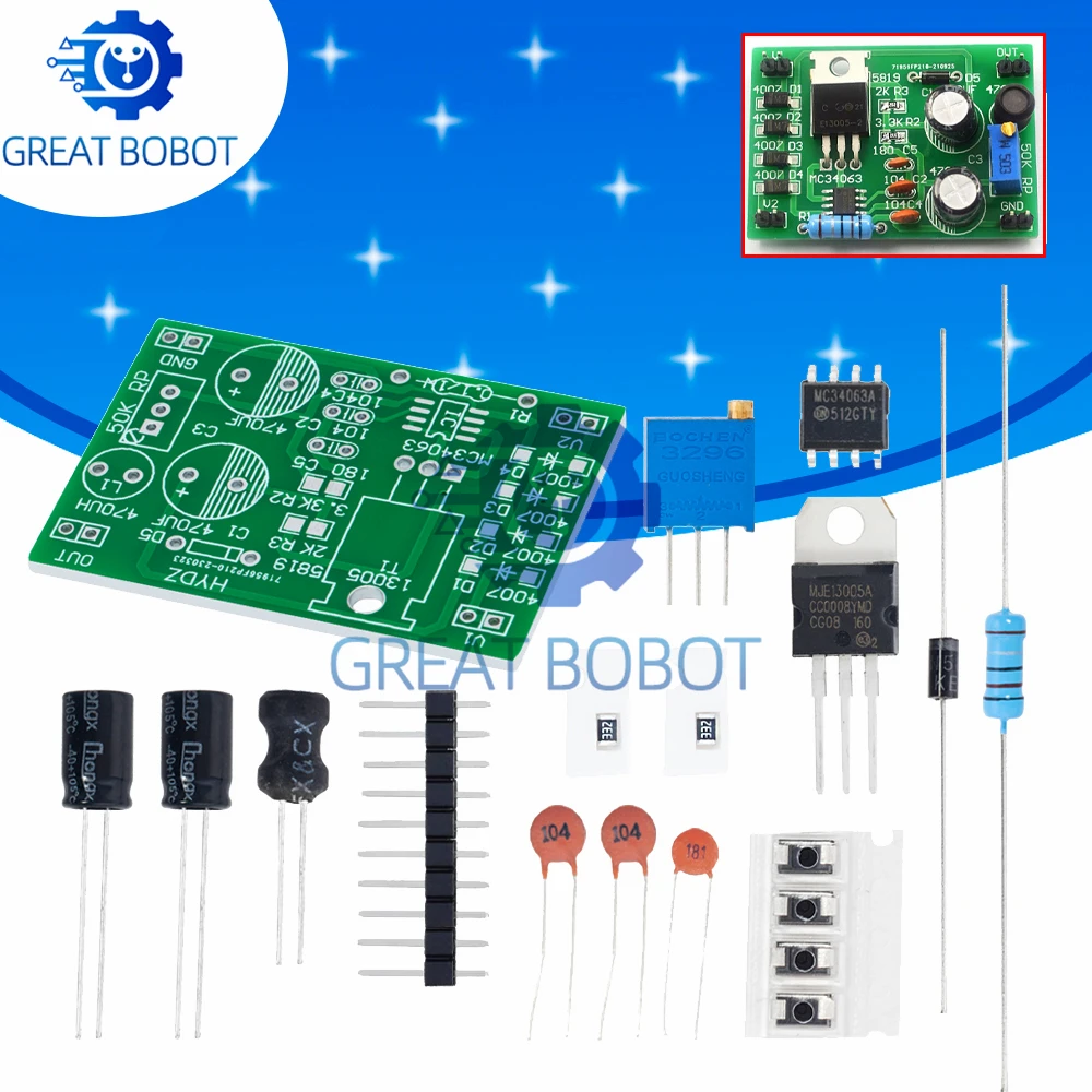 DIY Soldering Practice Kit Adjustable Precision DC Switching Regulator Variable Output Power Supply Training Module
