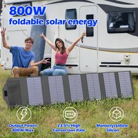 20W-800W Military-Grade Foldable Solar Charger - 6-Panel Design with 5V USB Ports for Outdoor Camping & Emergencies