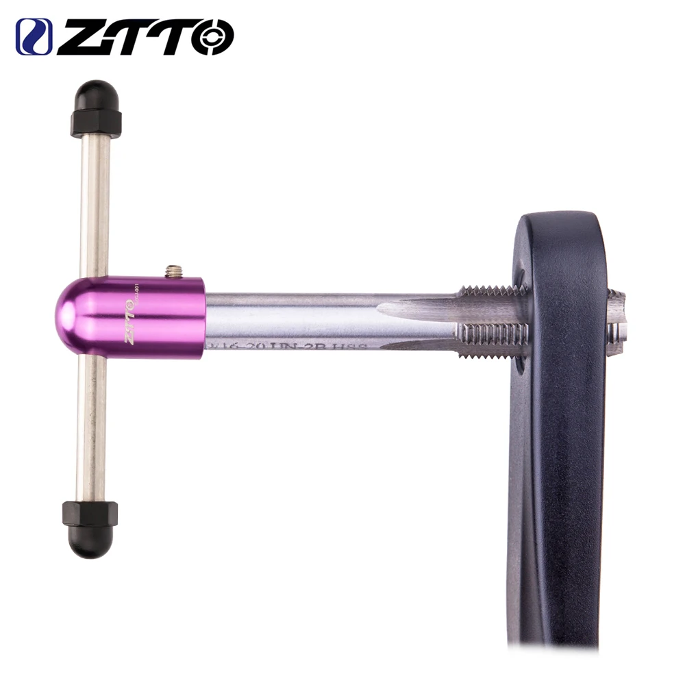 ZTTO Bicycle Right Left Crank Thread Tap For 9/16 Inch Bike Pedal Thread Repair Tool T-handle Reversible Single Tap Wrench