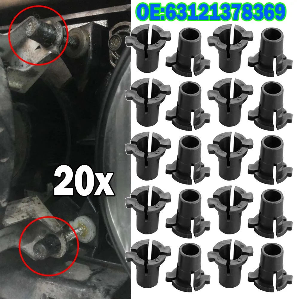 20Pcs Car Headlamp Headlight Adjusting Screw Clip Bracket Auto Fastener For BMW 3 5 6 7 8 Series E30 E34 E24 E32 E31 63121378369