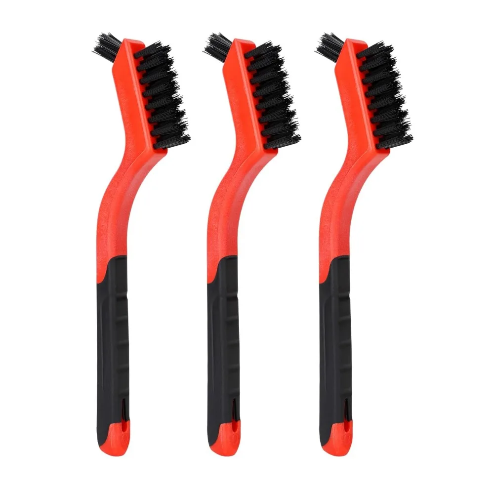 

3pcs Nylon Brushes for Cleaning, Small Cleaning Brushes for Tight Spaces, Car Detailing Brush Set for Cleaning Dust in Holes