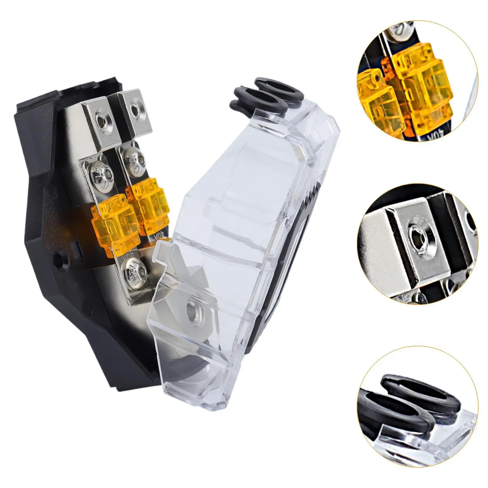 Distribution Fuse Block Fuses Box Block Stereo Audio 80Amp Anl Fuse Holder Power Distribution Block for Yachts Boats Cars