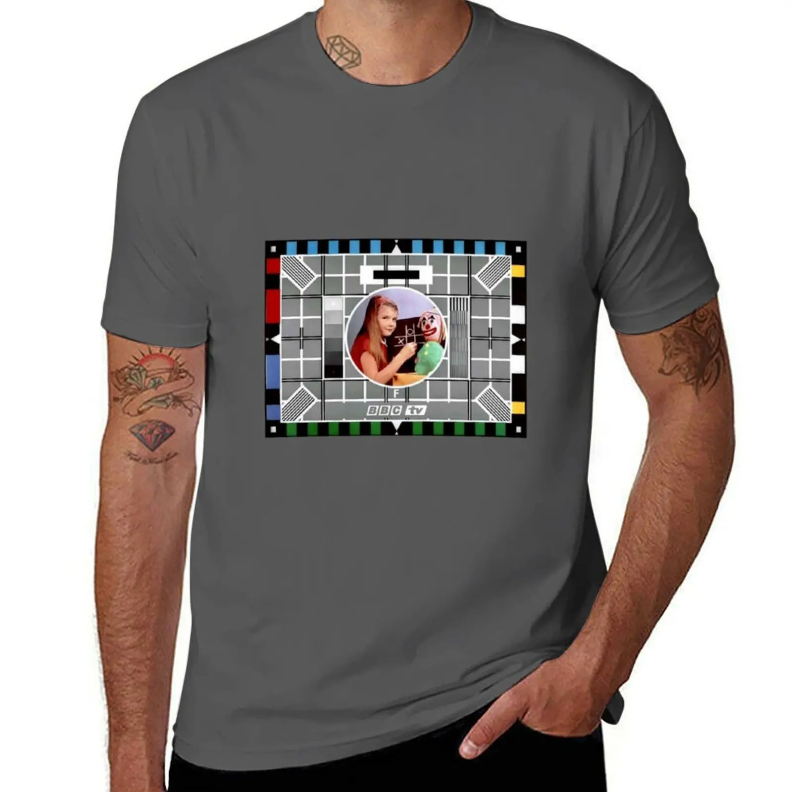 

Classic 'BBC test card' T-Shirt t shirts cotton 100% printed t shirts for man man tshirt T-Shirt