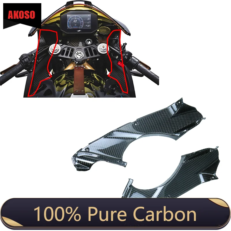 100% Dry Full Carbon Fiber Motorcycle Modified Accessories  Side Panels Spare Parts For MV Agusta SuperVeloce 800 2020 - 2022