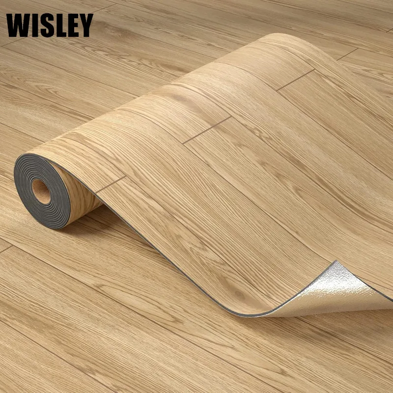 Retro Wood Grain Non-Slip Decorative Flooring Sticker Durable Waterproof Peel & Stick Vinyl Wallpaper Imitation Wood Board Tile