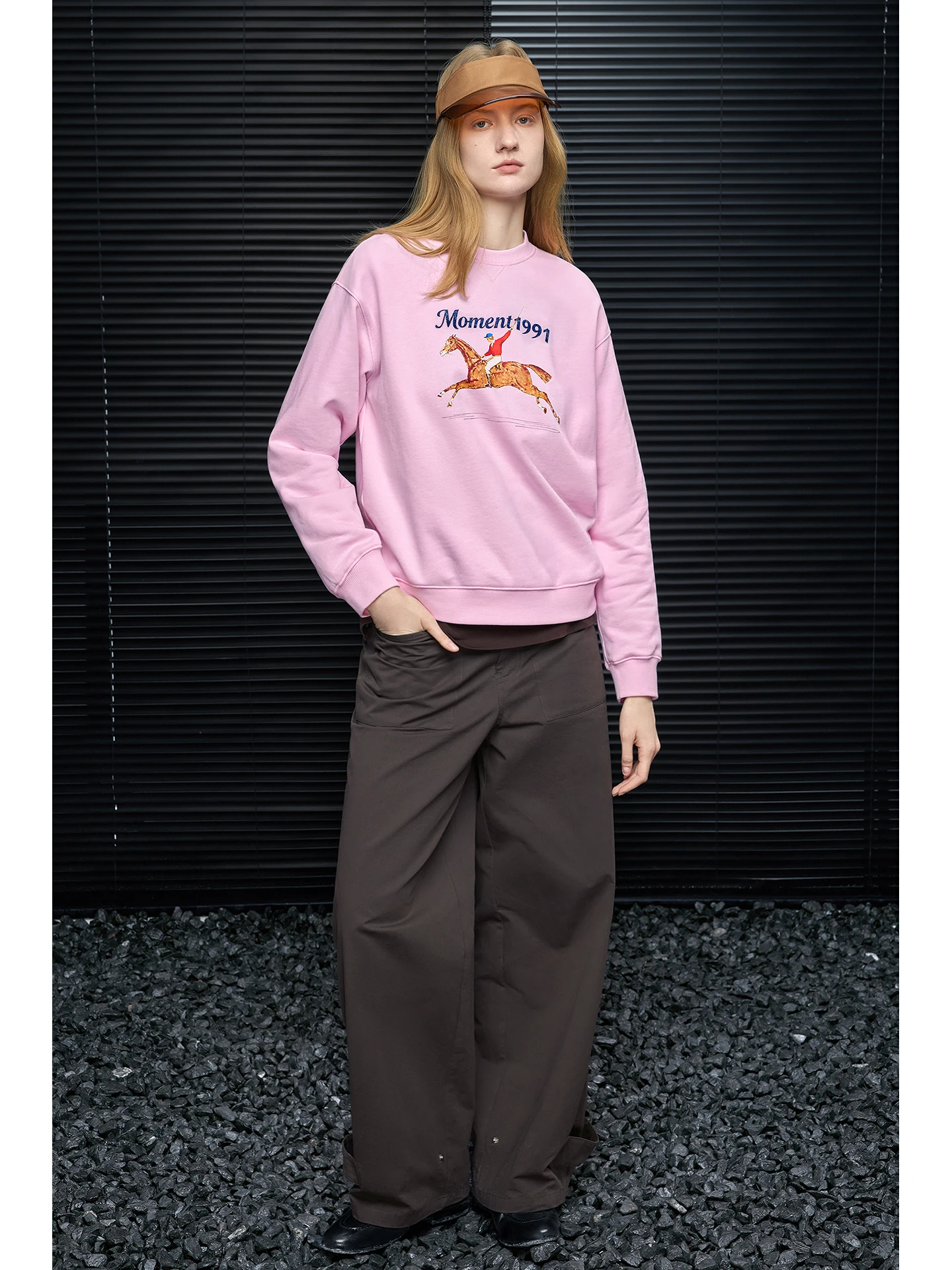 

Faionable Pure Cotton round Ne Hoodl Sweatirt Women's Early Spring New Sle Print Unique Attractive Ladies Streetwear