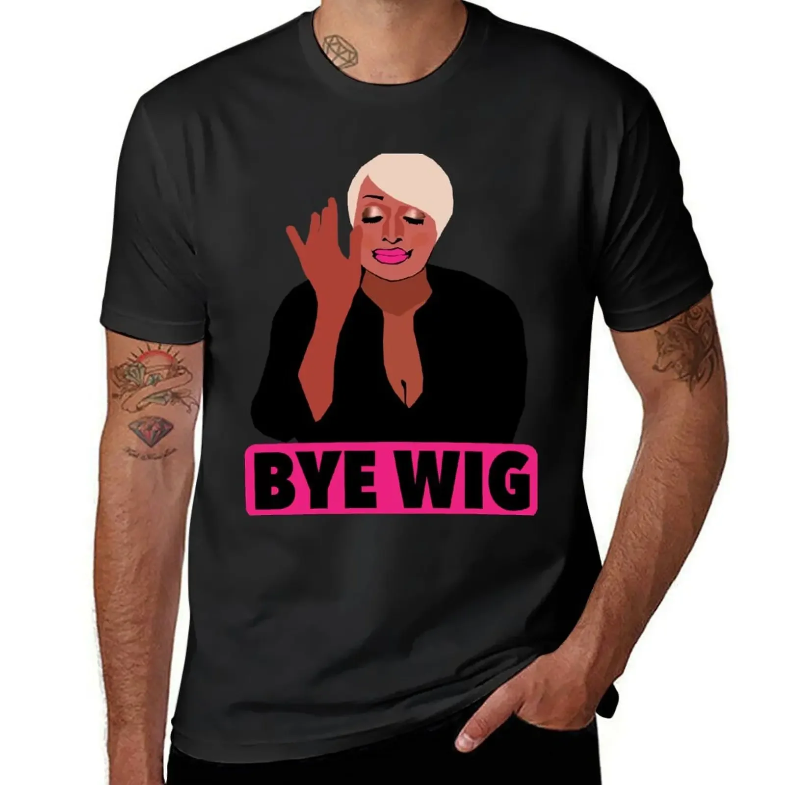 NENE LEAKES|Bye Wig|RHOA(Real Housewives of Atlanta) T-Shirt cotton graphic tees Men's t-shirt