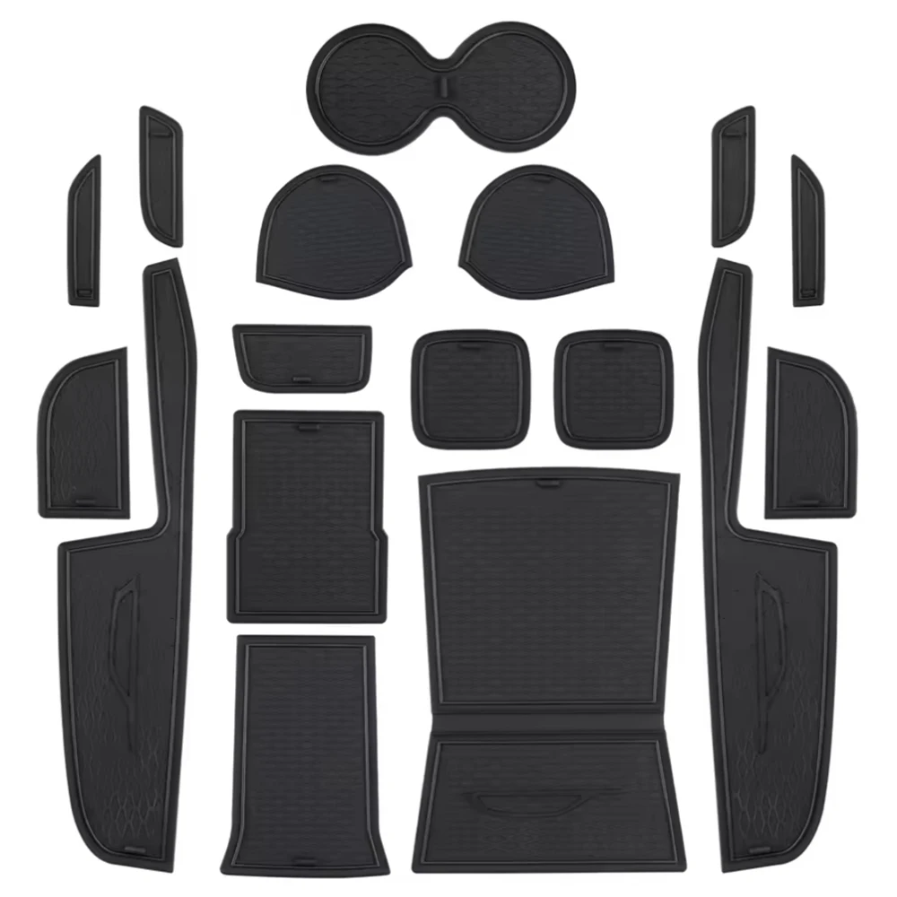 Car Door Slot Mat For Suzuki Vitara 2016 2017 2018 2020 2021 2022 2023 2024 Car Gate Groove Pad Console Cup Holder Coaster