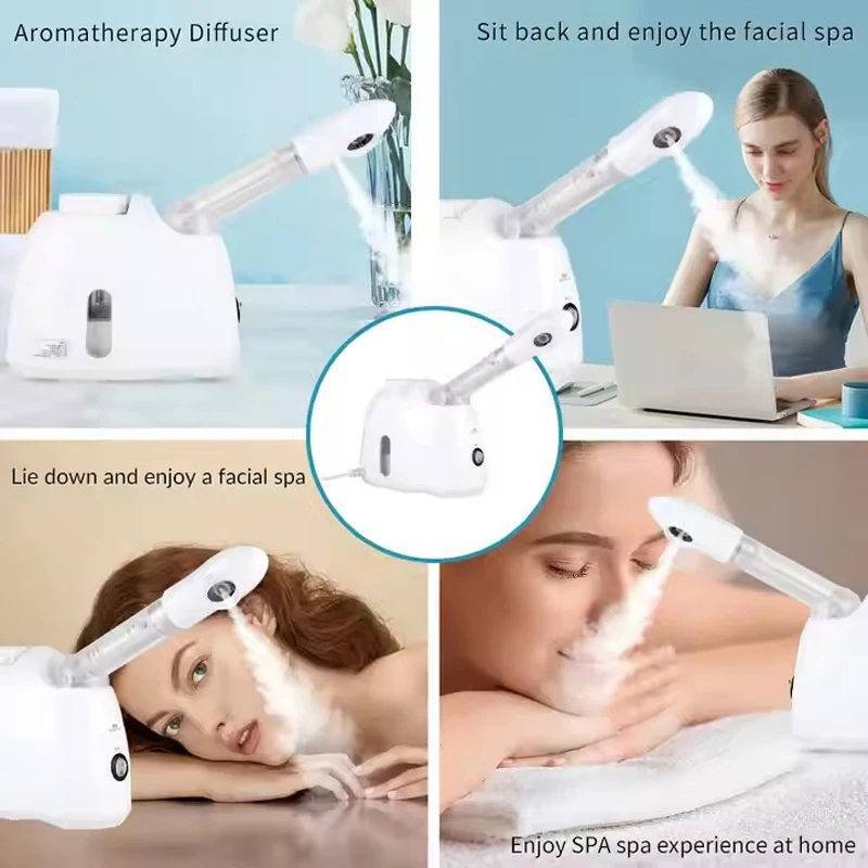 Professionelle Poren Tiefenreinigung Warm Mist Verdampfer Sprayer Hot Spray Nano Ionic Gesichtsdampfer Wasser Feuchtigkeit Hautpflege Gerät