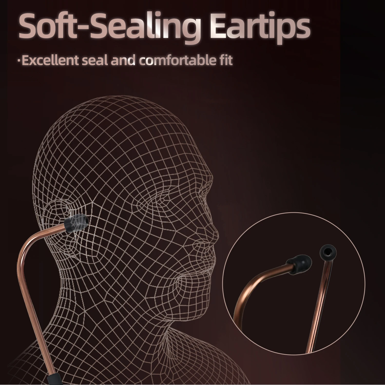 Cardiology Professional Single Head Stethoscope for Doctor Nurse EMT Student, Silicone Tube Soft Eartip for Home Use Health Care - Image 5
