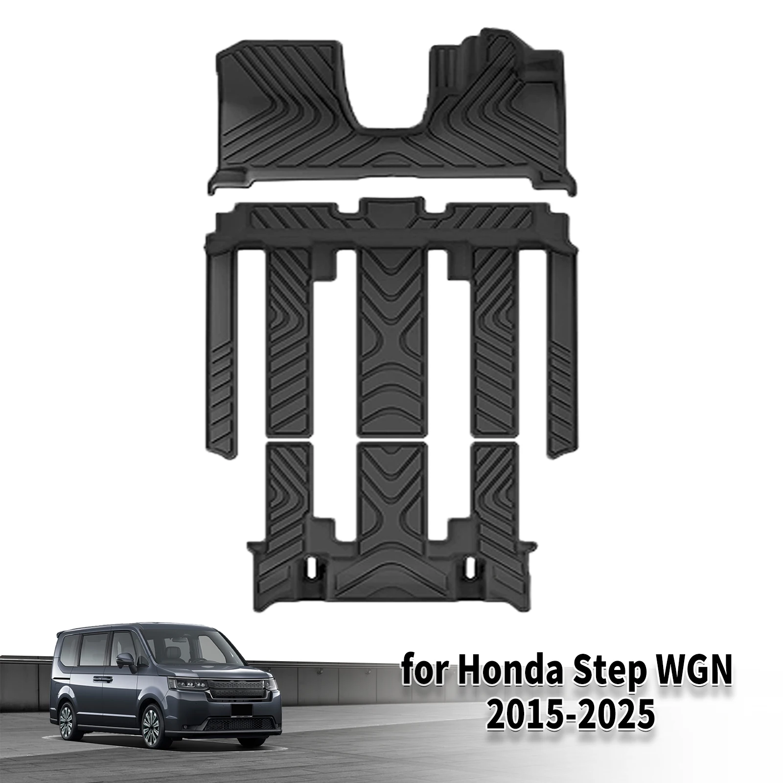 for Honda Step WGN Stepwgn 2015-2023 2024 2025 RHD Eco-Friendly TPE Floor Mats Cover All-Weather Protection Car Accessories