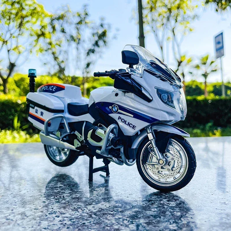 MSZ 1:12 BMW R1250RT-P سبيكة دراجة نارية يموت الصب نموذج سيارة دراجة نموذج سيارة لعبة جمع دراجة نارية صغيرة هدية مع الضوء