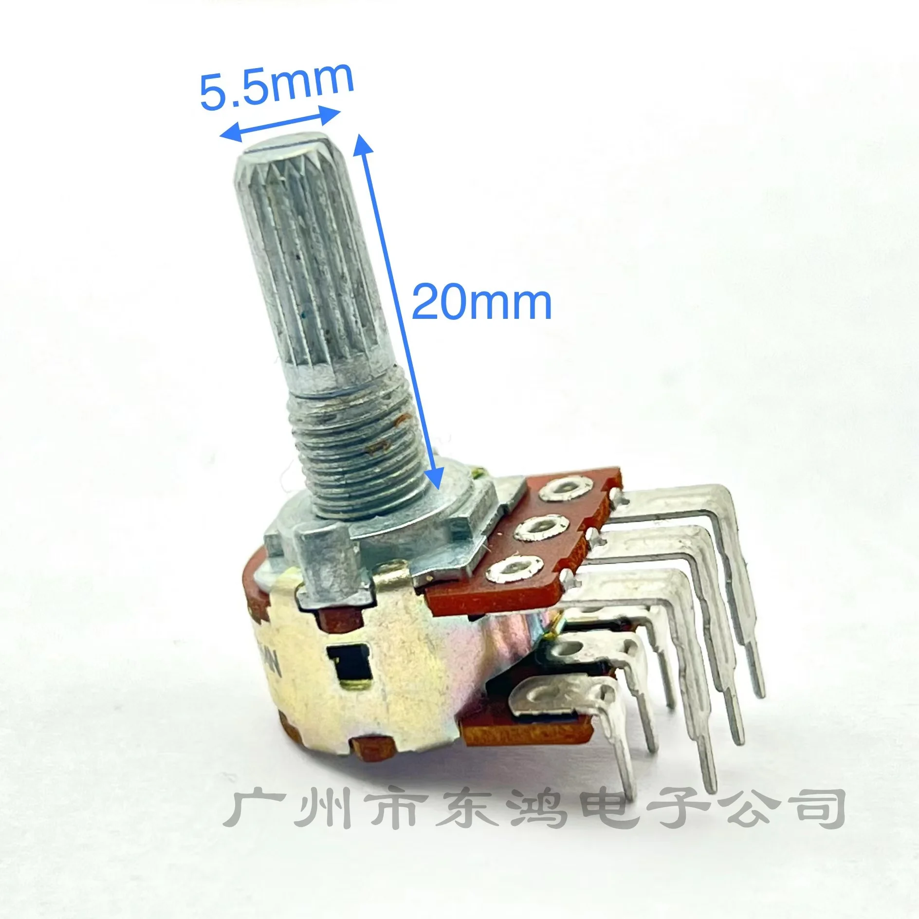 1 PCS Taiwan FD 16 type dual potentiometer MN100K with center positioning audio amplifier left and right channel balance with mi