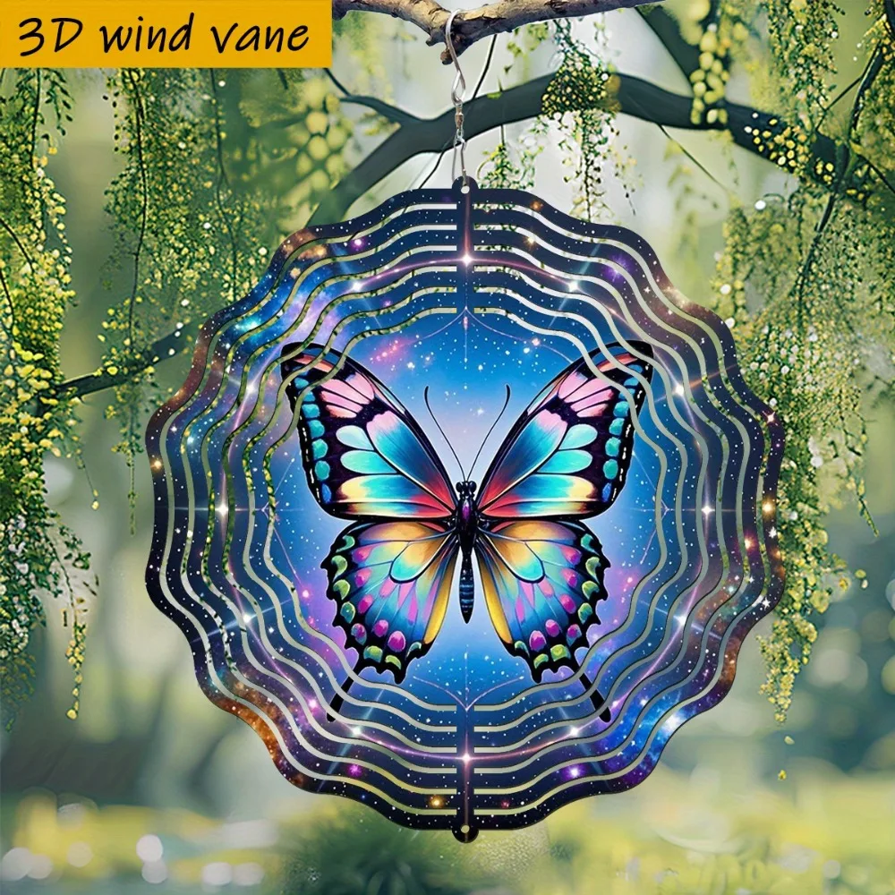 CIFBUY Windspiele 360° drehbarer Metall-Gartenspinner DIY Hängedekoration für Terrasse, Hof, Rasen, Veranda