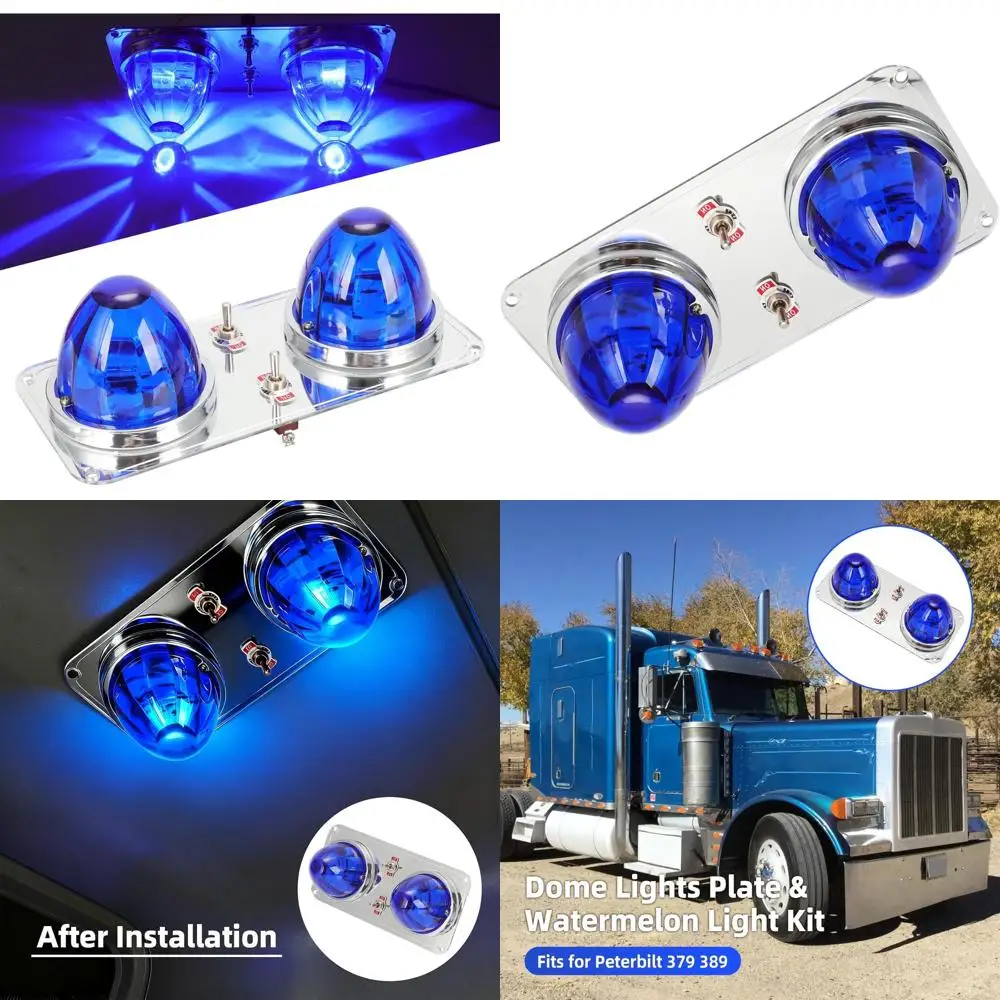 

Синие светодиодные арбузные фонари с купольной подсветкой, совместимые с Peterbilt 379 389