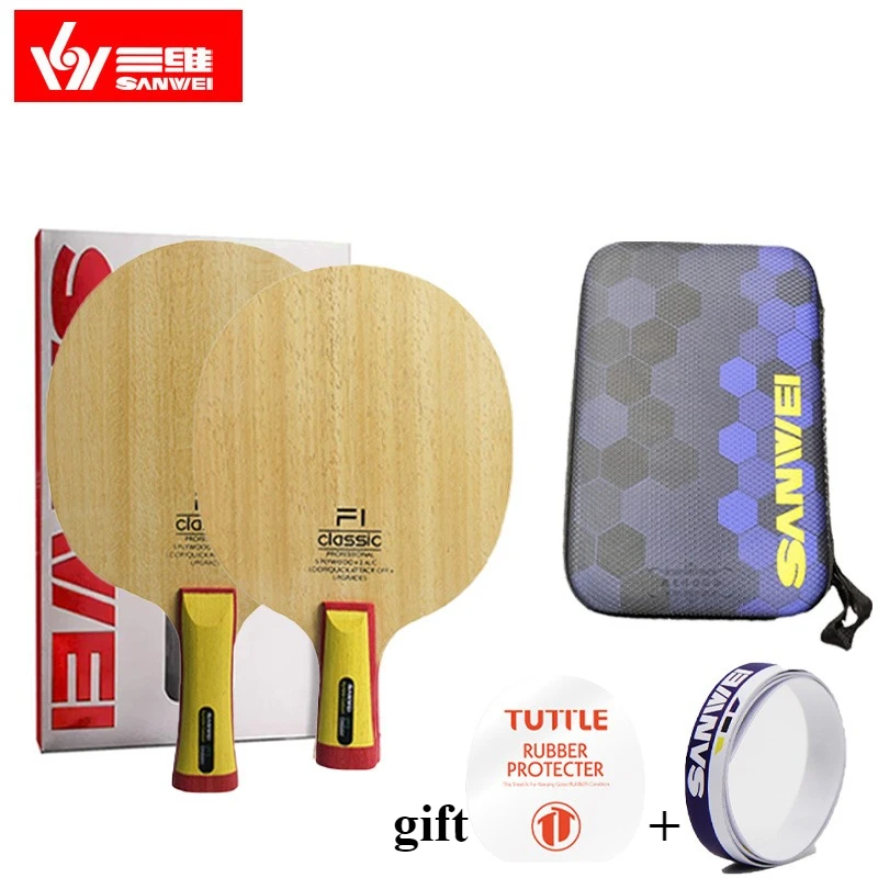 

SANWEI FI ракетка для настольного тенниса, классическая 5 дерева + 2, карбоновая внешняя ракетка для пинг-понга с акриловым углем для атаки с петлей-приводом