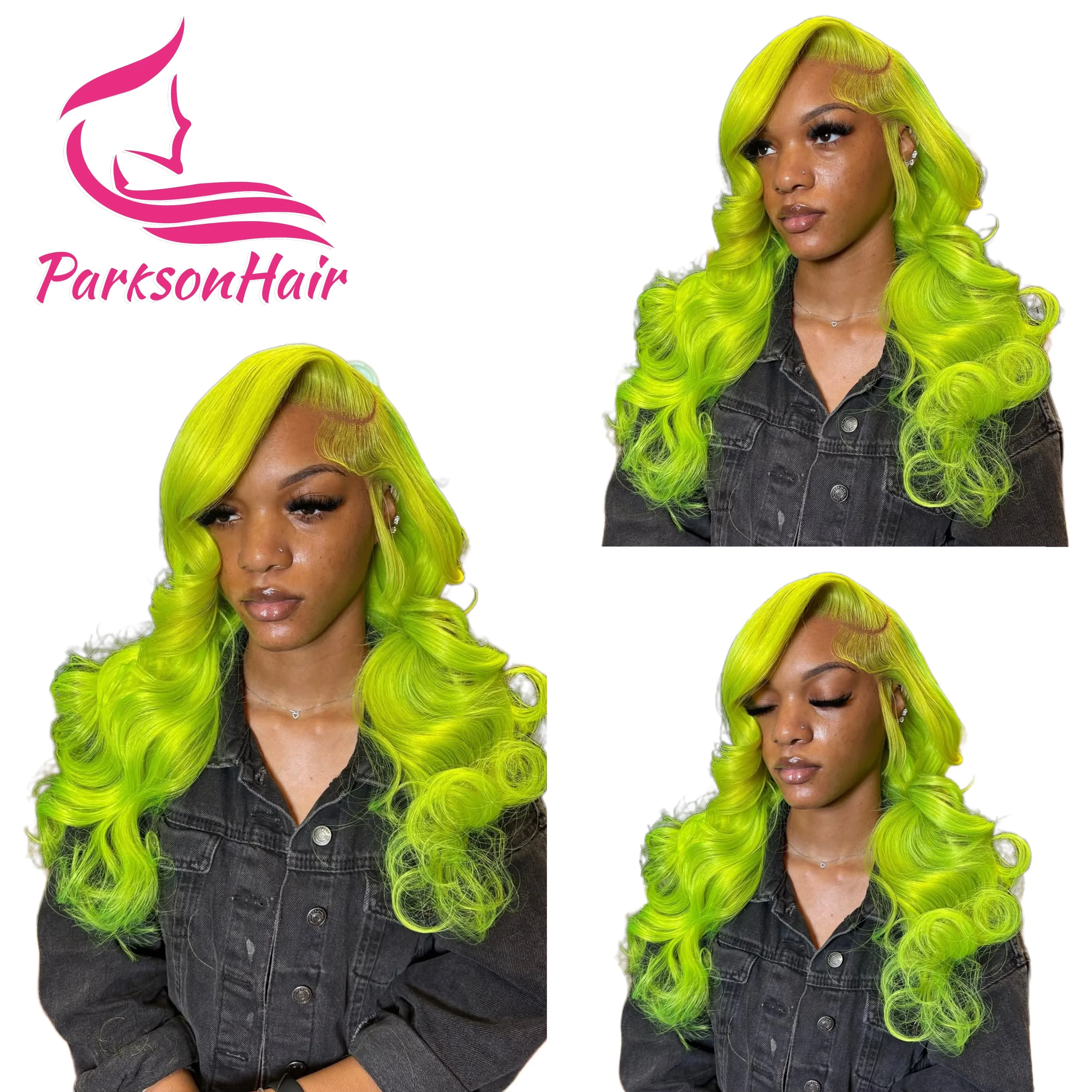 أصفر أخضر 13X6 الدانتيل الشفاف الجبهة باروكة من شعر طبيعي البرازيلي قبل نتف الجسم موجة 13X4 الدانتيل الباروكات الأمامية للنساء 40 في