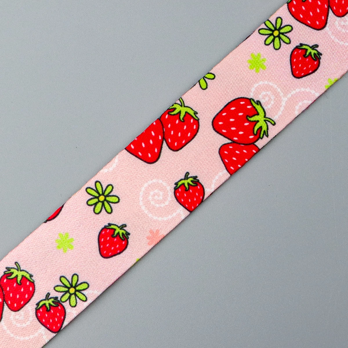 Fruit Strawberry Lanyard Keychain Neck Strap for Key ID Card Phone Straps Badge Holder DIY Hanging Rope Neckband Accessories