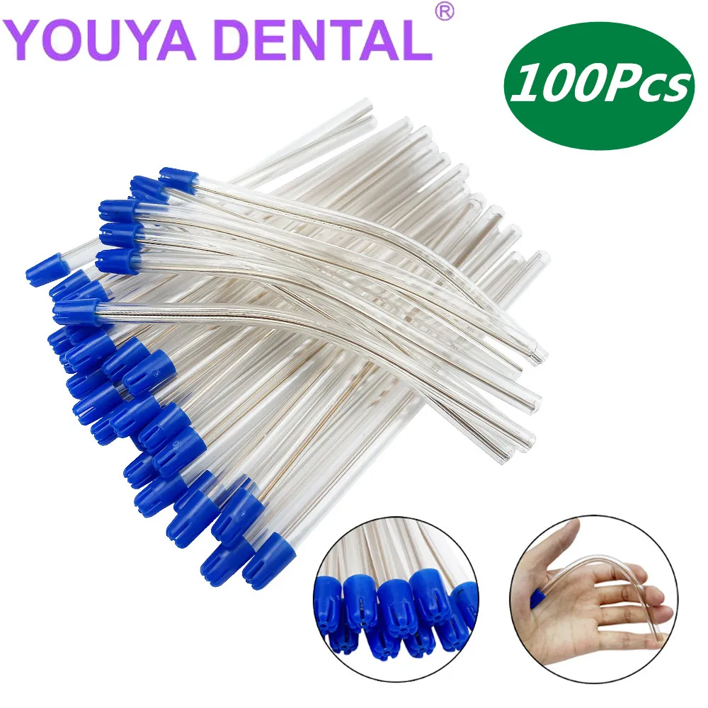 

100Pcs/Pack Dental Disposable Saliva Ejector Aspirator Tube Oral Care Tool Low Volume Suction Tips Dentistry Clinic Consumables