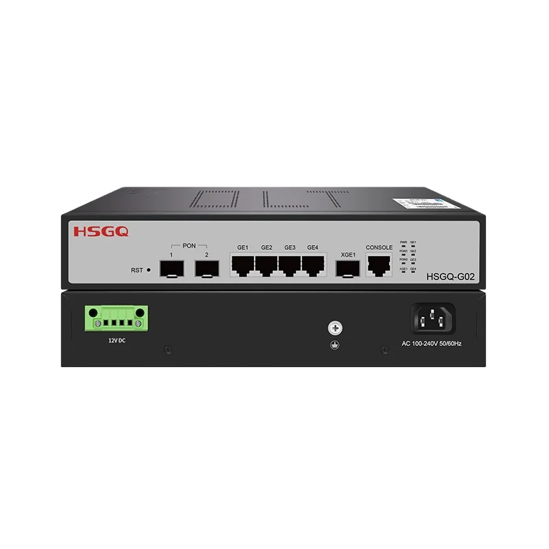 HSGQ-G02 Лучшая цена 2-портовый мини-Gpon Gepon Olt в Пакистане 1 * 10GE SFP + слоты Uplink Сетевое оборудование