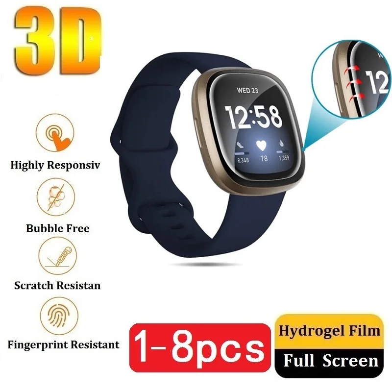 Protector Film for Fitbit Versa 4 3 2 Fitbit Sense 2 Screen Protector for Fitbit Versa 4 3 2 Film Foil Protection Not Glass