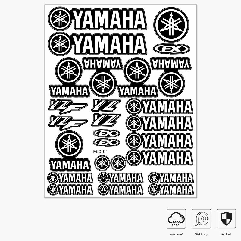 

Наклейки на заказ для мотоциклов Yamaha: водонепроницаемые, светоотражающие, для топливных баков, шлемов, автомобилей, велосипедов. Прочные виниловые декоративные наклейки.