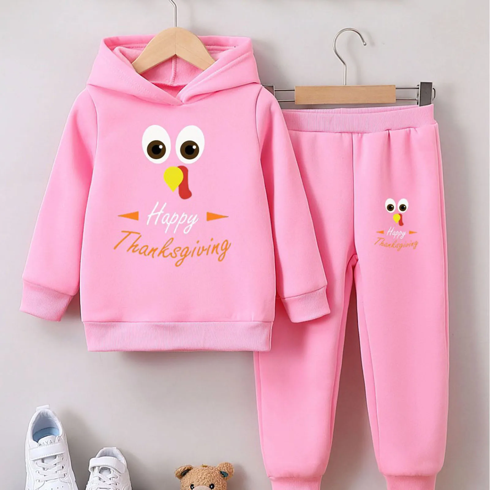 Kids Thanksgiving Day Winter  Kids Hot Janitor Wear Sweatshirts for Boys and Girls, Casual Sports Hoodies + Stylish Sweatpants