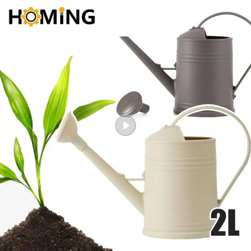 

2L Gardening Watering Can Large Capacity Detachable Watering Kettle Household Stainless Steel Long Mouth Garden Lawn Irrigation