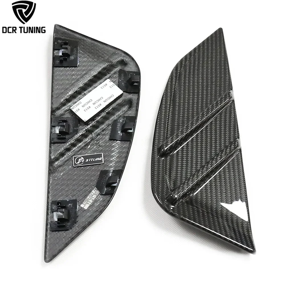 Dry Carbon Fiber Side Fender Trim for BMW G80 M3 2021+ Prepreg CF Front Air Vent Grill MP Style Automotive Parts