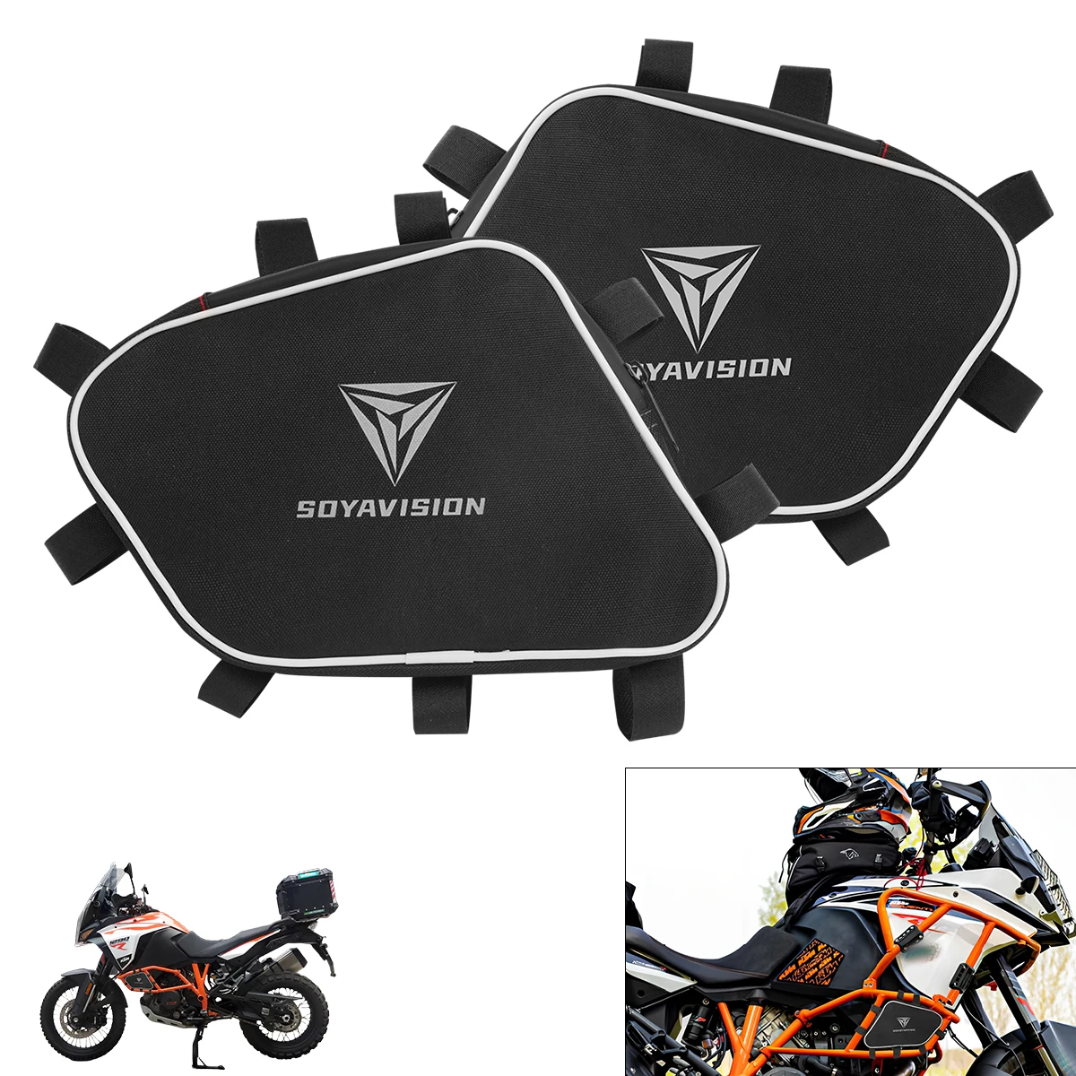 

Frame Crash Bars Bag Motorcycle Bumper Side Bags Tool Box For 1050 1090 Adventure 1290 ADV Adventure R Travel Bags