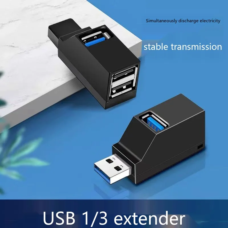 USB 3.0 Hub 3 Port Splitter with Type-C Adapter for Laptop Computer Multi-Purpose