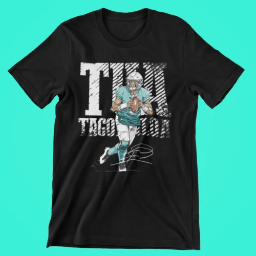 Tua Tagovailoa Autograph Signature Miami Dolphins Quarterback Premium T-Shirt