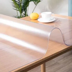 Soft Glass Table Mat 3.0 MM PVC Transparent Tablecloth Waterproof Rectangular Table Cover Pad Kitchen Oil-Proof Table Mat