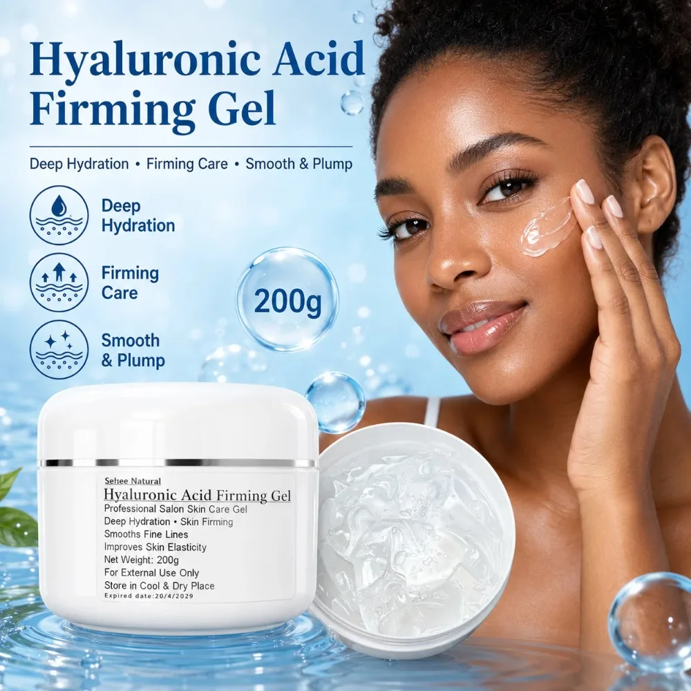 Hyaluronic Acid Firming Facial Serum Gel Anti-Aging Anti-Wrinkle Replenishment Fresh Elastic Skin Lift Fine Lines Remove 200g