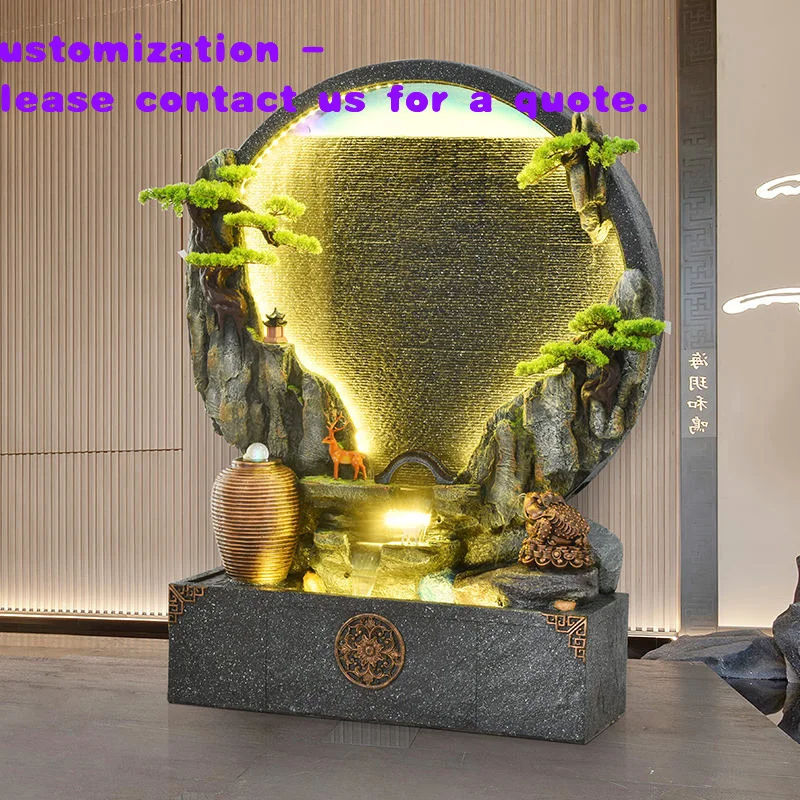 custom.Golden Spa Indoor Outdoor Cement Concrete Fountain Home Decoration Feng Shui Housewarming
