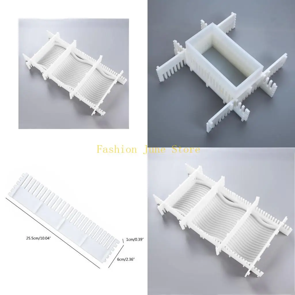 N5KA 4 Pcs Box Silicone Mold Fixed Frame Rectangle Incense Box Resin Mould Fixing Pad