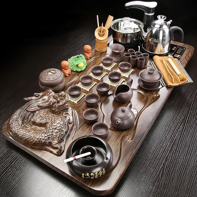 

Juego de té Matcha chino Kung Fu ceremonia café juego té semiautomático servicio colador lujo Teaware